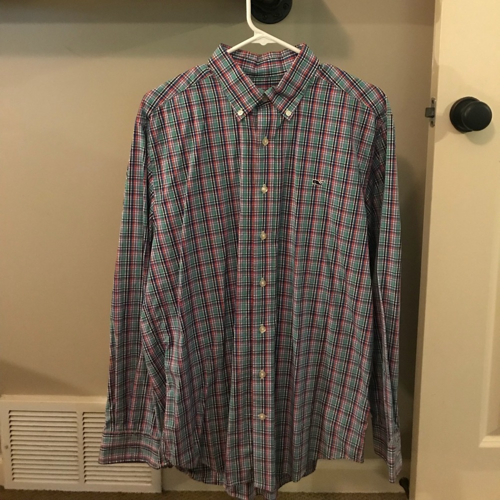 Gently Worn Plaid Vineyard Vines Button-Down